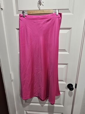 Haute Monde Hot Pink Maxi Slip Skirt
